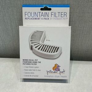 NEW Pioneer Pet Fountain Filter Replacement 4-Pack